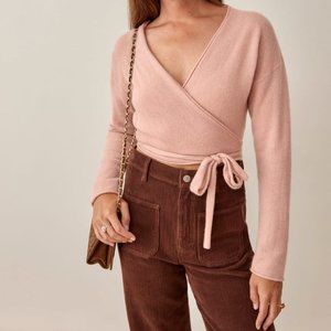 Reformation Relaxed Cashmere Wrap Top XL